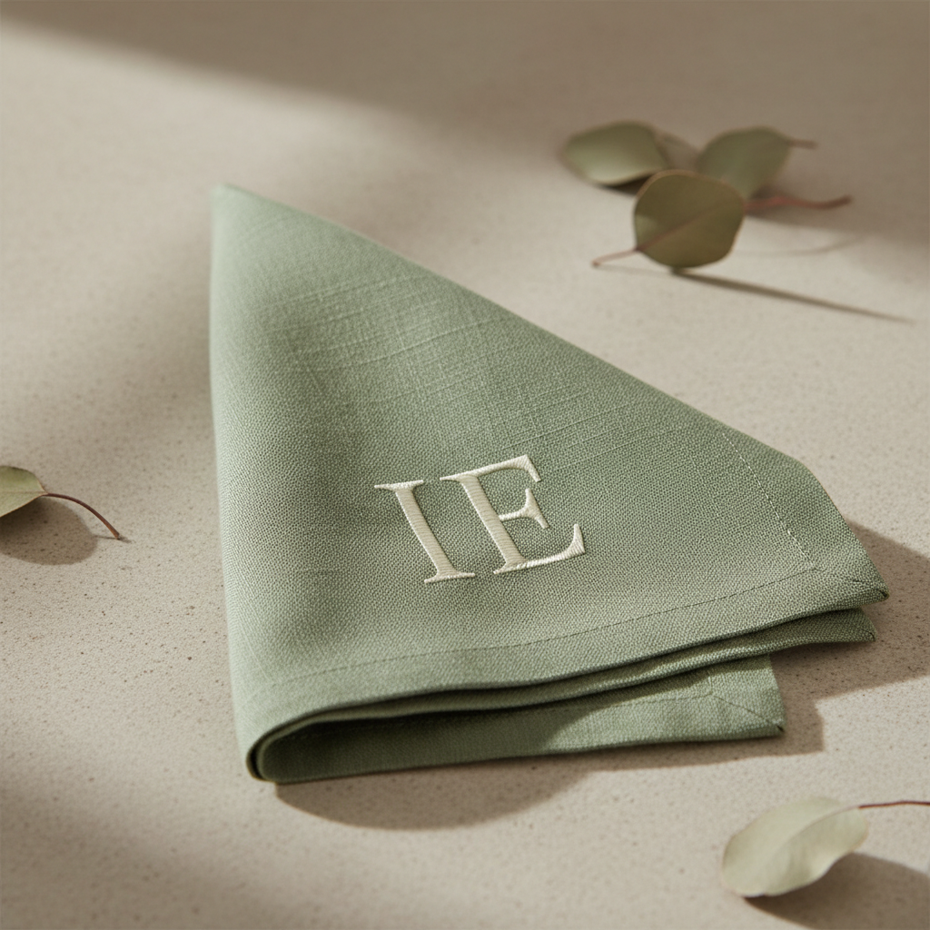 Servilleta Bordada Lino Personalizada 8pz